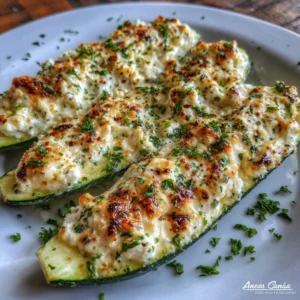 Baked Zucchini Cottage Cheese Boats