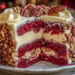 Butter Pecan Red Velvet Cheesecake