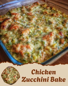 Cheesy Chicken Zucchini Bake