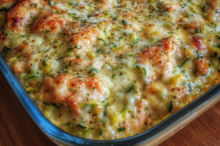 Cheesy Chicken Zucchini Bake