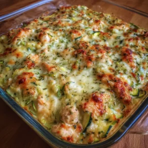 Cheesy Chicken Zucchini Bake