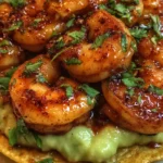 Chili Lime Shrimp Tostadas with Avocado Crema