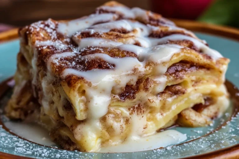 Cinnamon Roll Apple Lasagna