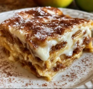 Cinnamon Roll Apple Lasagna