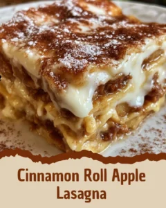 Cinnamon Roll Apple Lasagna