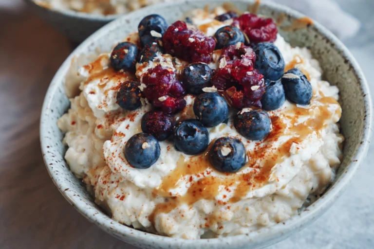 Cottage Cheese Chia Overnight Oats Bowls