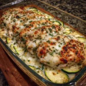 Creamy Cottage Cheese & Zucchini Chicken Bake