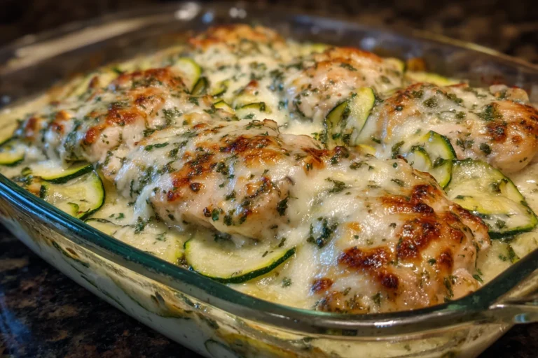 Creamy Cottage Cheese & Zucchini Chicken Bake