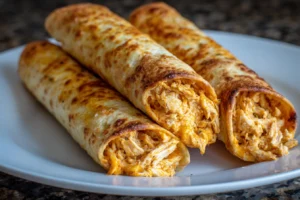 Crispy Air Fryer Chicken & Cottage Cheese Taquitos