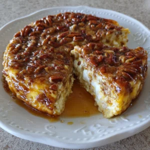 Crustless Maple-Pecan Cottage Cheese Pie