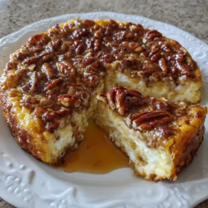 Crustless Maple-Pecan Cottage Cheese Pie