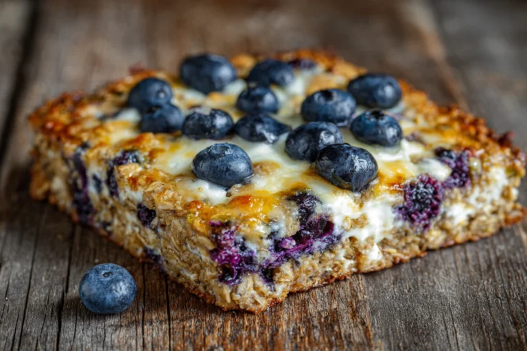 Sheet-Pan Blueberry Cottage Cheese Baked Oatmeal