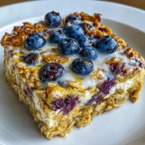 Sheet-Pan Blueberry Cottage Cheese Baked Oatmeal