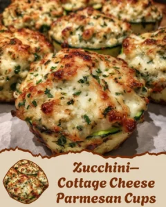 Zucchini–Cottage Cheese Parmesan Cups
