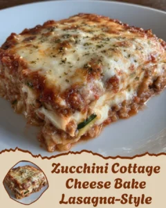 Zucchini Cottage Cheese Bake Lasagna-Style