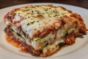 Zucchini Cottage Cheese Bake Lasagna-Style