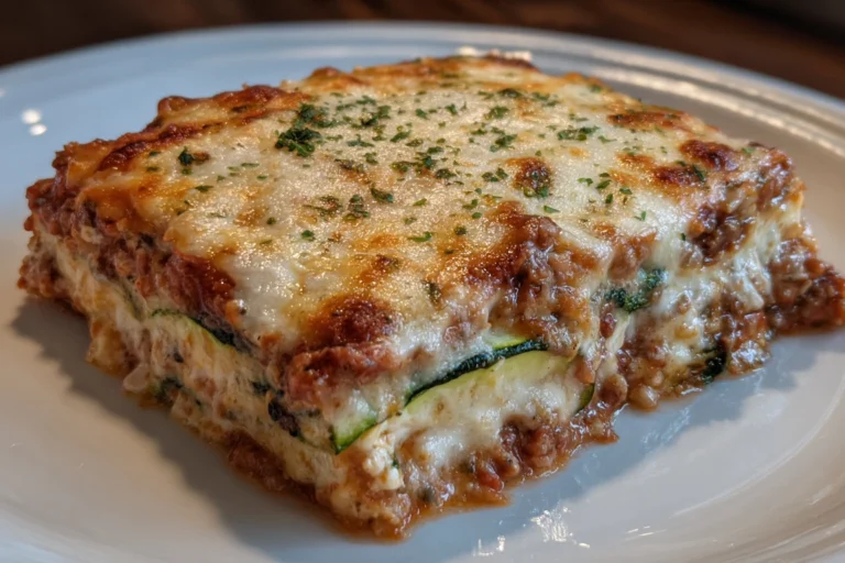 Zucchini Cottage Cheese Bake Lasagna-Style