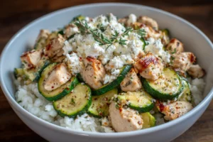 Zucchini and Chicken Protein Bowl