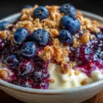 Cottage Cheese & Blueberry Oat Crumble – Sweet & Protein-Rich