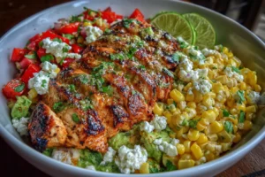 Fiesta Lime Chicken & Cottage Cheese Street Corn Bowls – Fresh Summer Energy