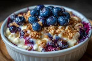 Cottage Cheese & Blueberry Oat Crumble – Sweet & Protein-Rich