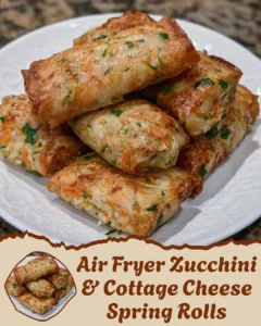 Air Fryer Zucchini & Cottage Cheese Spring Rolls