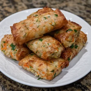 Air Fryer Zucchini & Cottage Cheese Spring Rolls