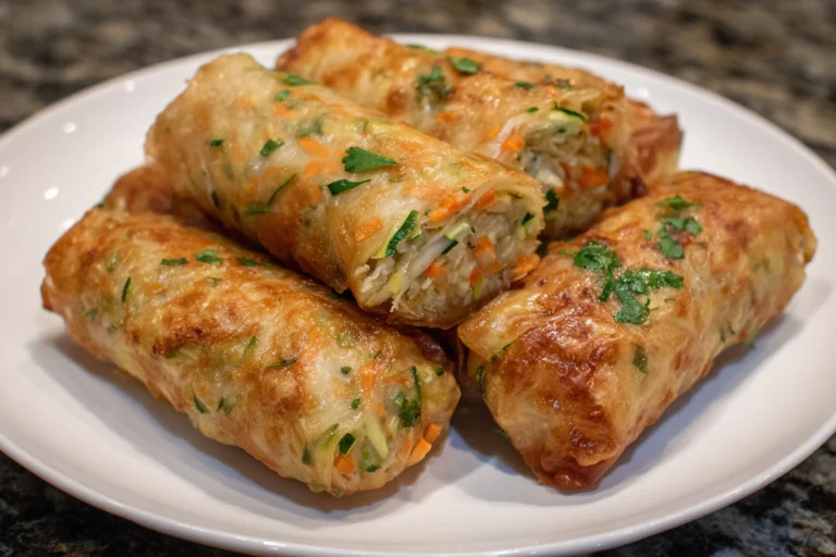Air Fryer Zucchini & Cottage Cheese Spring Rolls
