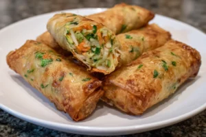 Air Fryer Zucchini & Cottage Cheese Spring Rolls