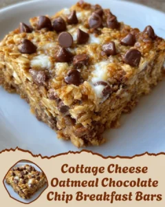 Cottage Cheese Oatmeal Chocolate Chip Bars