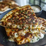 Cheesy Hot Honey Chicken Quesadillas