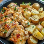 Garlic Parmesan Crockpot Chicken and Potatoes