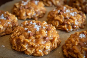 No-Bake Salted Caramel Cookies