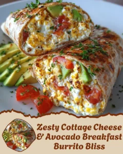 Zesty Cottage Cheese and Avocado Breakfast Burrito Bliss