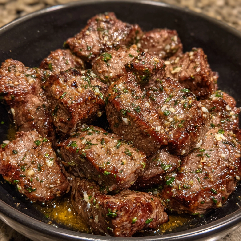 Air Fryer Garlic Butter Steak Bites