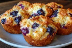 Blueberry Cottage Cheese Morning Muffins