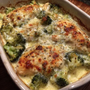 Creamy Cottage Cheese Ranch Chicken Bake with Broccoli