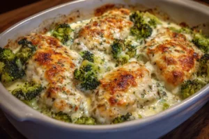 Creamy Cottage Cheese Ranch Chicken Bake with Broccoli