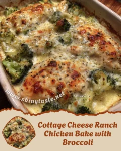 Creamy Cottage Cheese Ranch Chicken Bake with Broccoli
