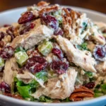 Cranberry Pecan Chicken Salad with Cottage Dressing
