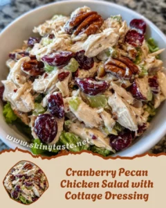Cranberry Pecan Chicken Salad with Cottage Dressing