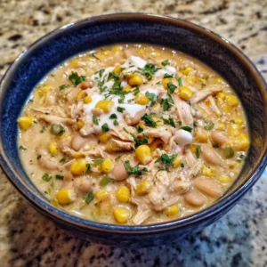 Creamy Pumpkin White Chicken Chili with Sweet Corn