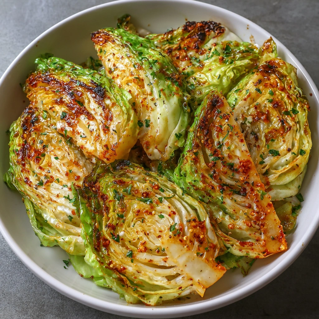Crispy Air Fryer Cabbage Wedges