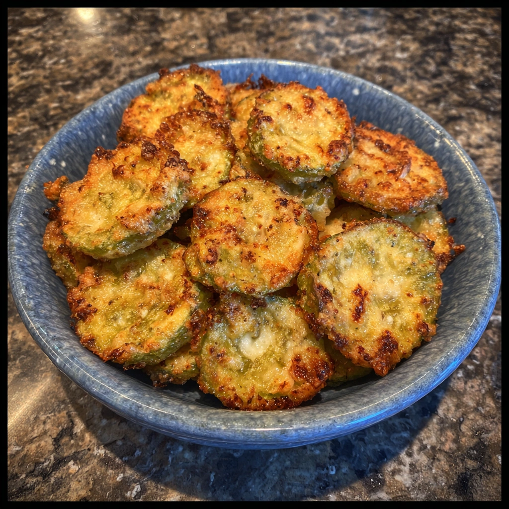 Serving platter with fried pickles and ranch dip