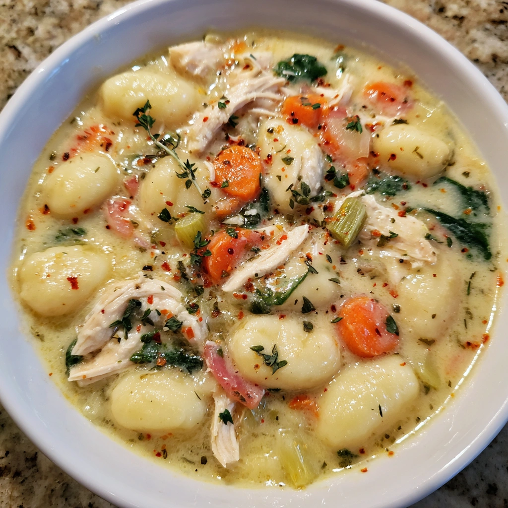 Easy Rotisserie Chicken Gnocchi Soup