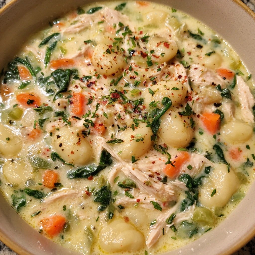 Easy Rotisserie Chicken Gnocchi Soup