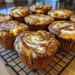 Flourless Pumpkin Cheesecake Swirl Muffins Cottage Cream Twist
