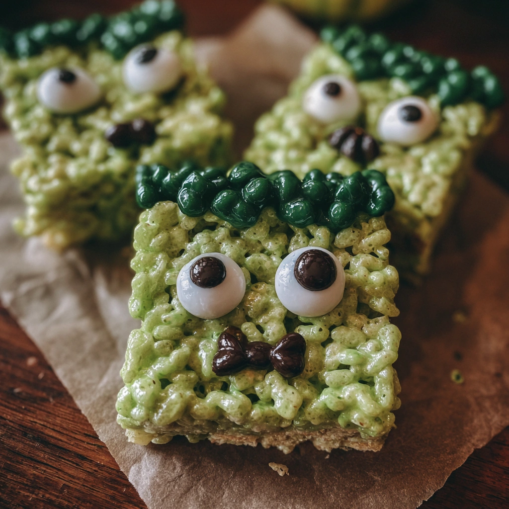 Frankenstein Rice Krispie Treats