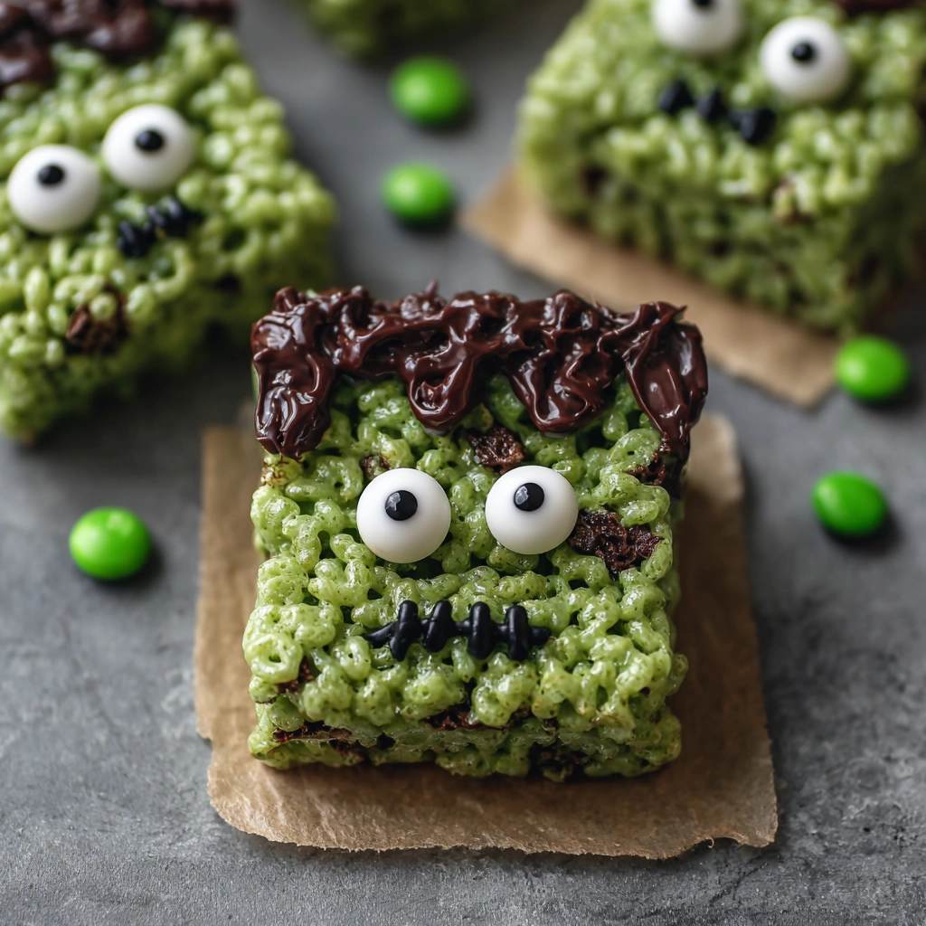 Frankenstein Rice Krispie Treats