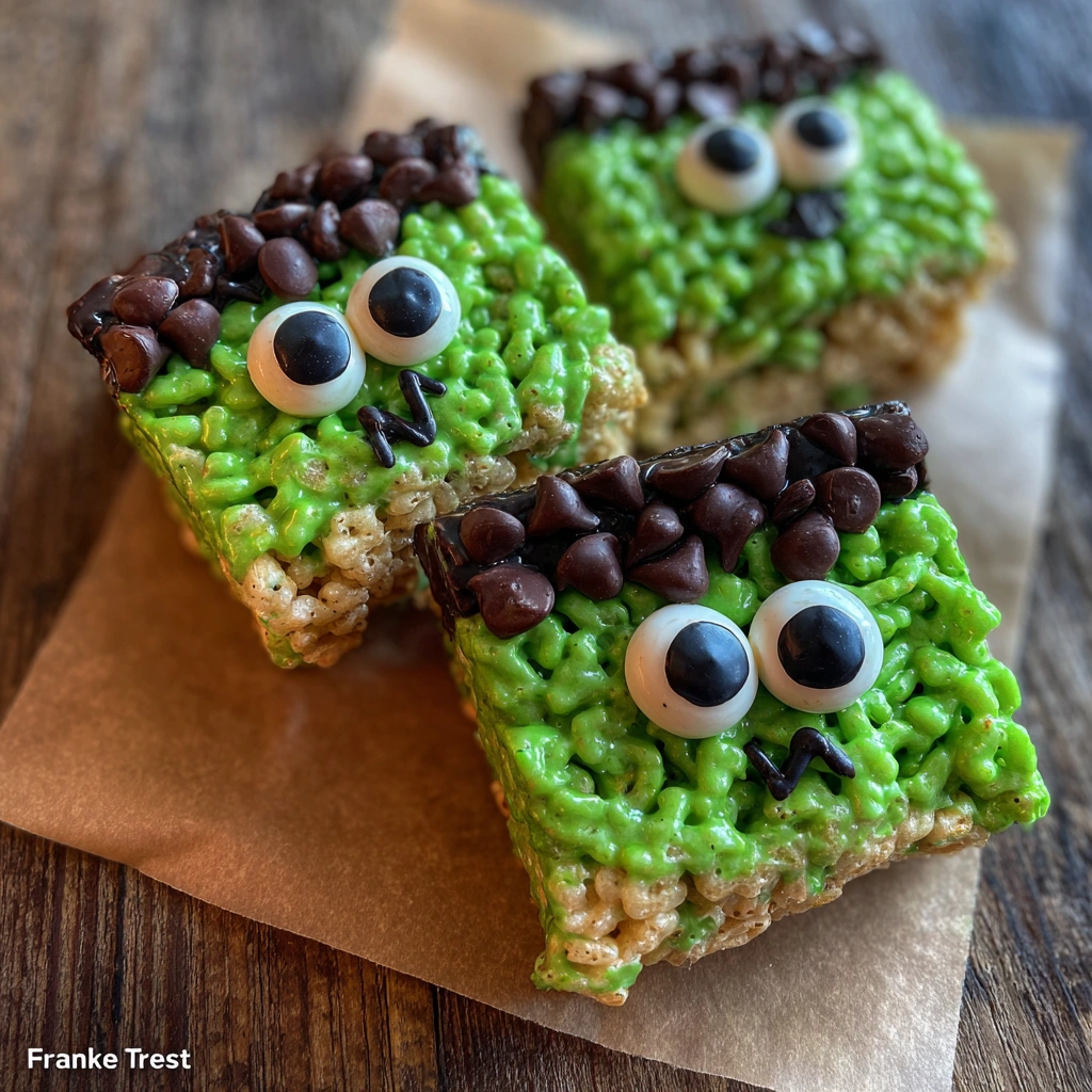 Frankenstein Rice Krispie Treats